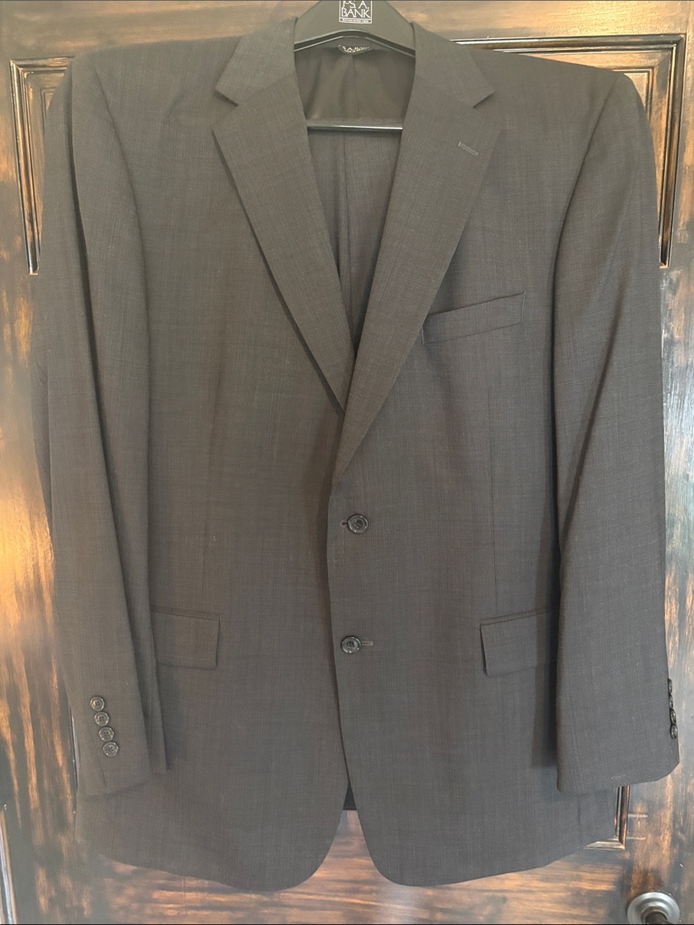 Jos. A. Bank Dark Charcoal Two-Button Suit